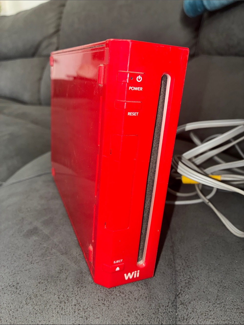 Nintendo Red Wii Console Slim Vertical